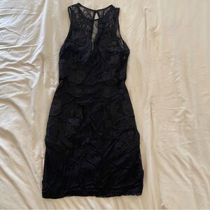 H&M Black Lace Mini Dress Size 4